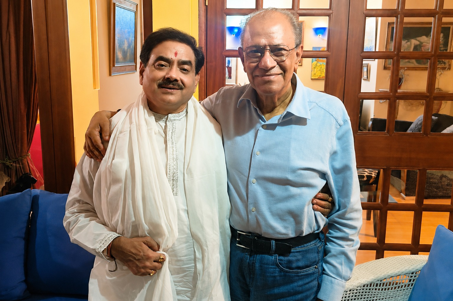 Shri Navin Ramgoolam with Sadguru Sakshi Shree